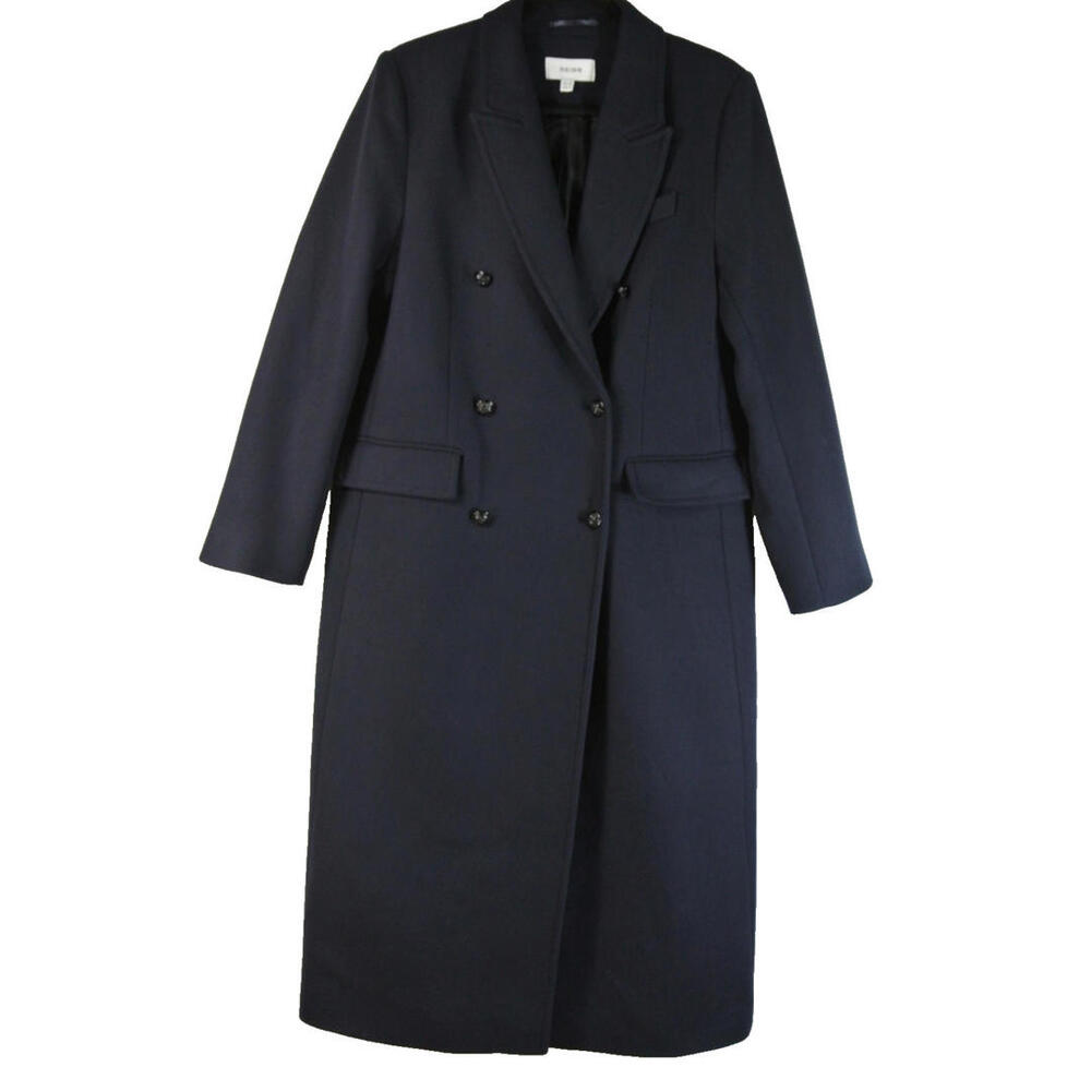 NEW, REISS Florence Double Breasted Coat in Navy SZ US 4 #LT41 - Picture 4 of 11